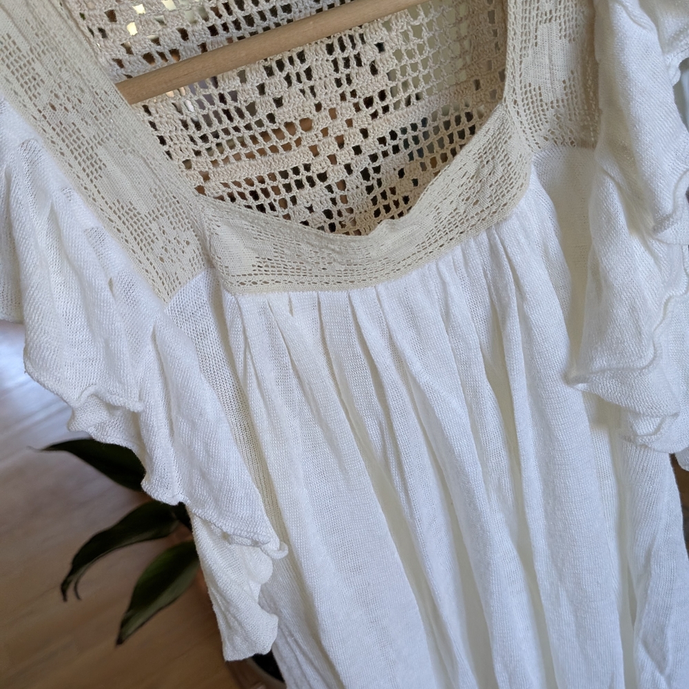 Moda International White Ruffle Blouse - Picture 8 of 8